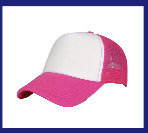 CASQUETTE ROSE BLANC