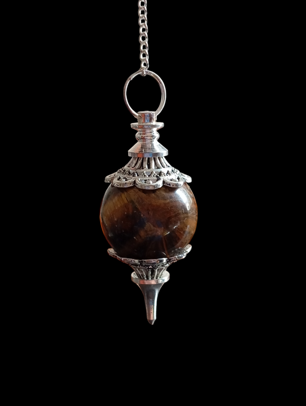 Pendule sphère oeil de tigre