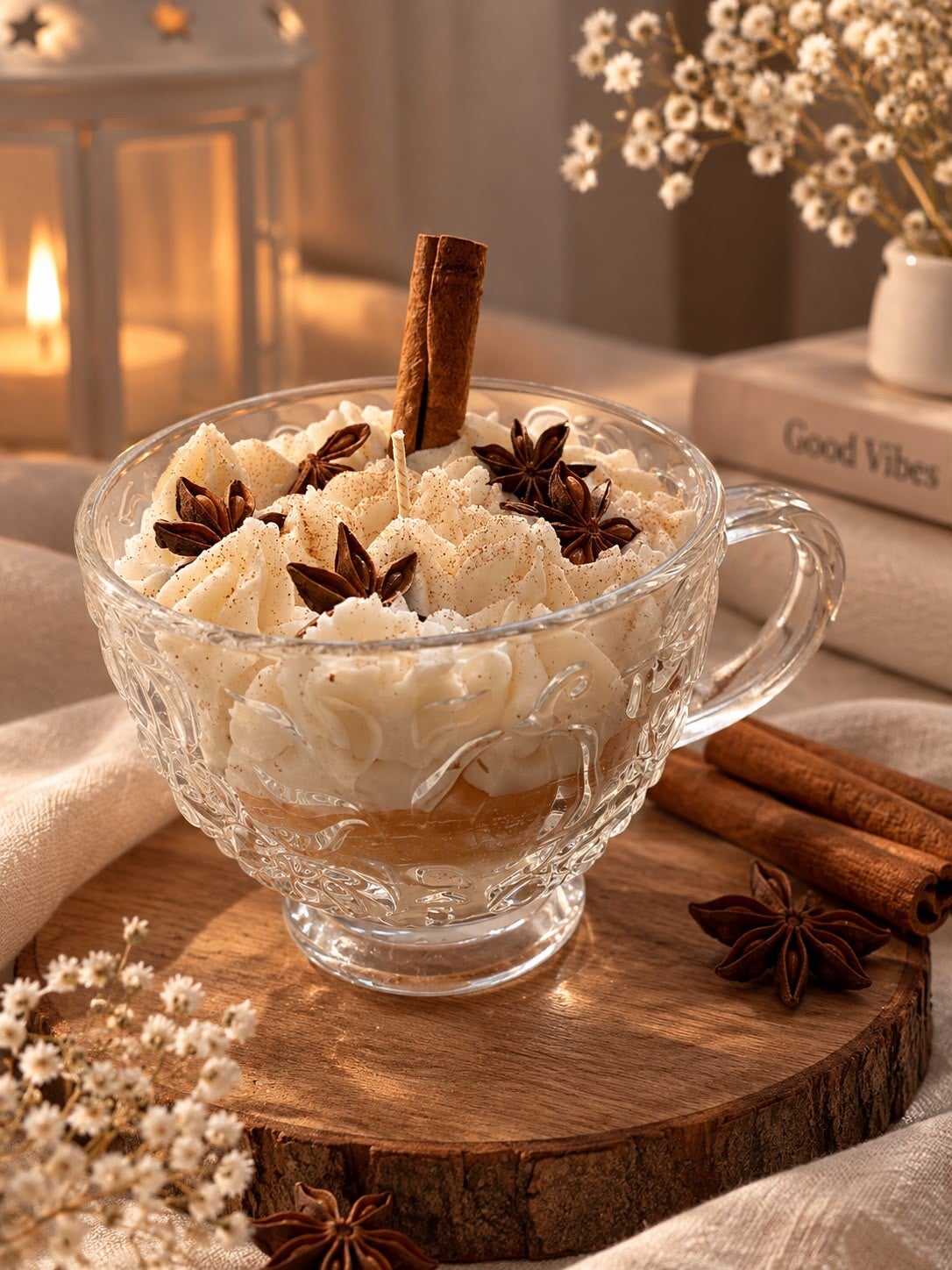 Ručno rađena sveća od sojinog voska COZY CINNAMON