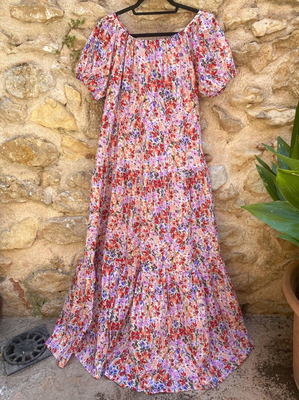 Floral cotton maxi dress