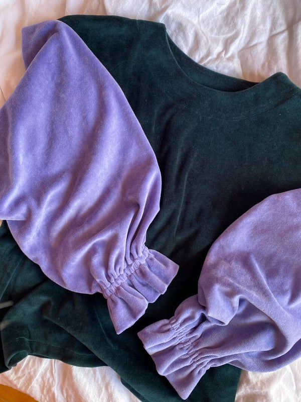 Butterfly Top duo color velvet