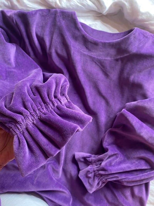 Butterfly Top purple velours