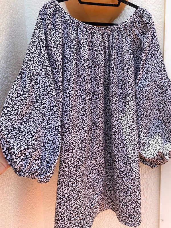 Poppy Dress 3/4 sleeves cotton