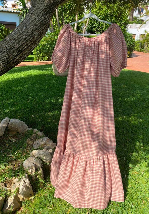 Sunshine Dress checked cotton