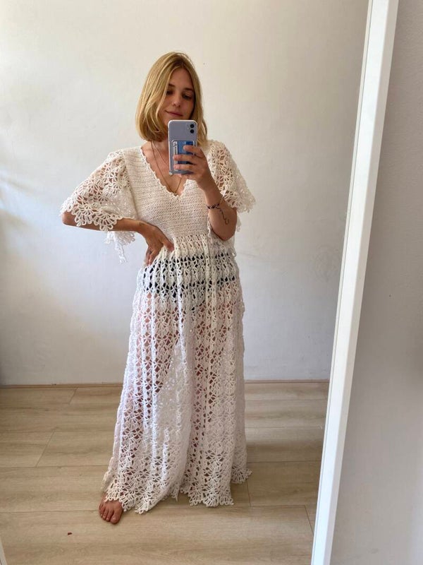 Crochet maxi dress