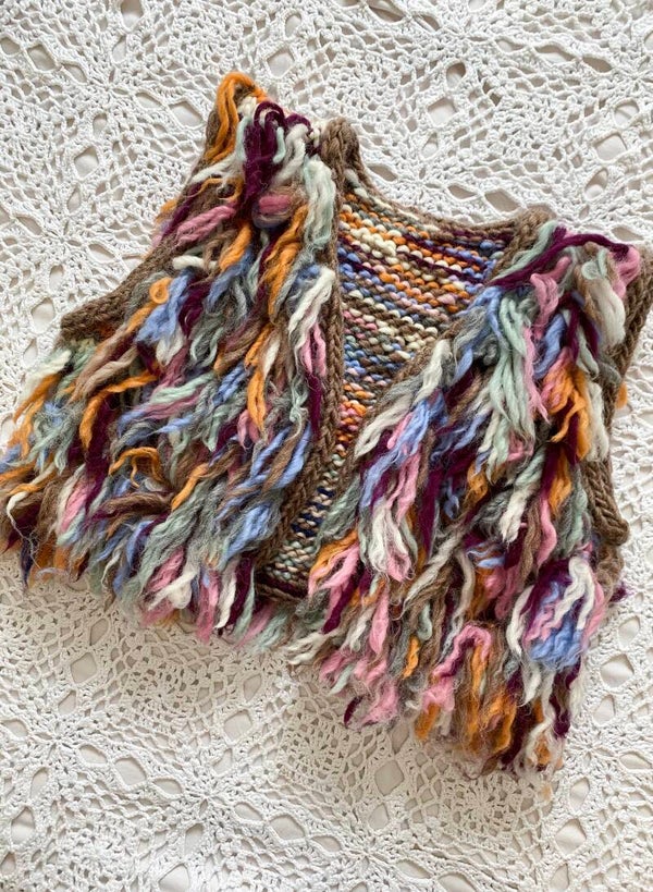 Shaggy Knitted Waistcoat