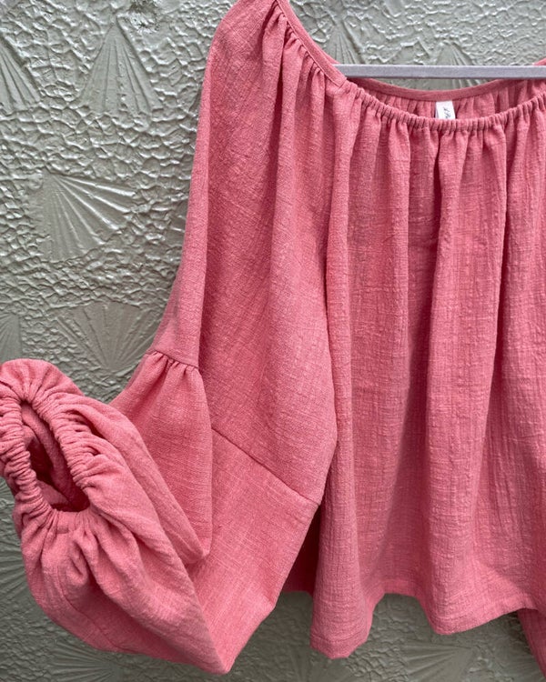 Poppy Blouse old pink cotton