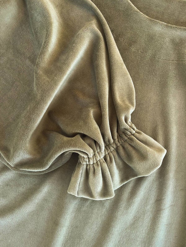 Butterfly Top sage velvet