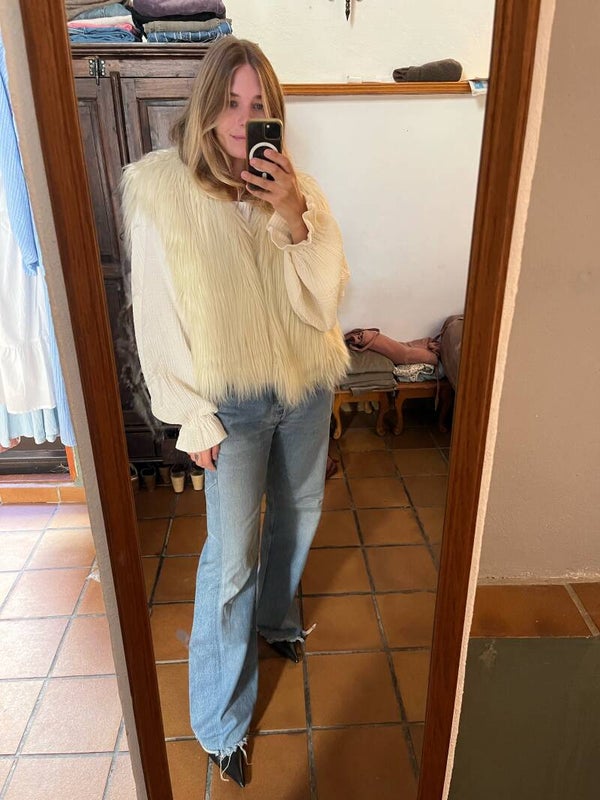 Faux fur waistcoat