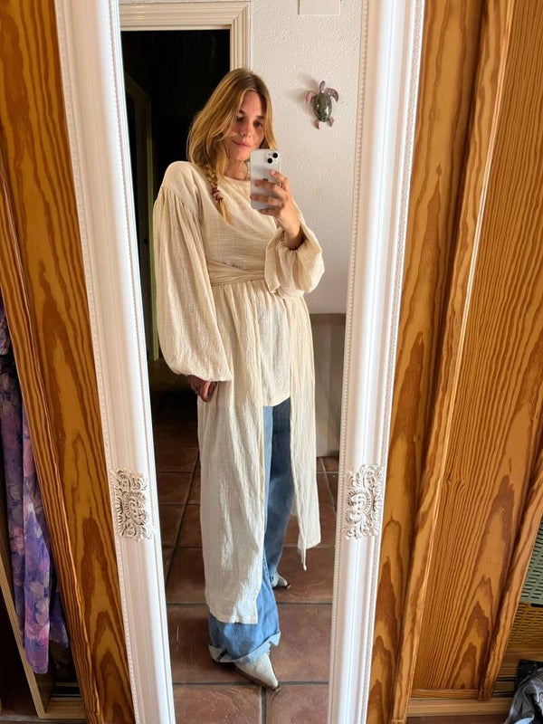 Asymmetrical wrap dress