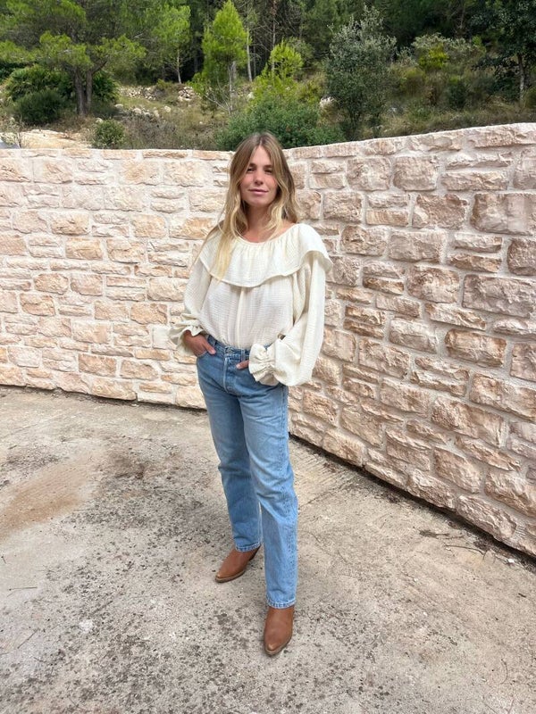 Ruffle Blouse muslin cotton