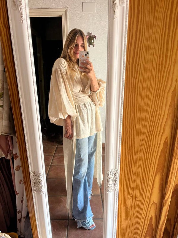 Asymmetrical wrap dress