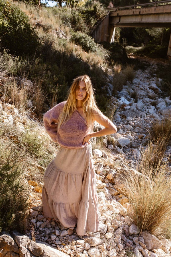 COCO SKIRT | Slub muslin cotton