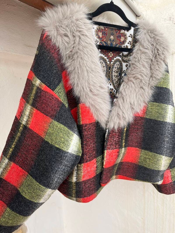 Ayla Jacket checked wool