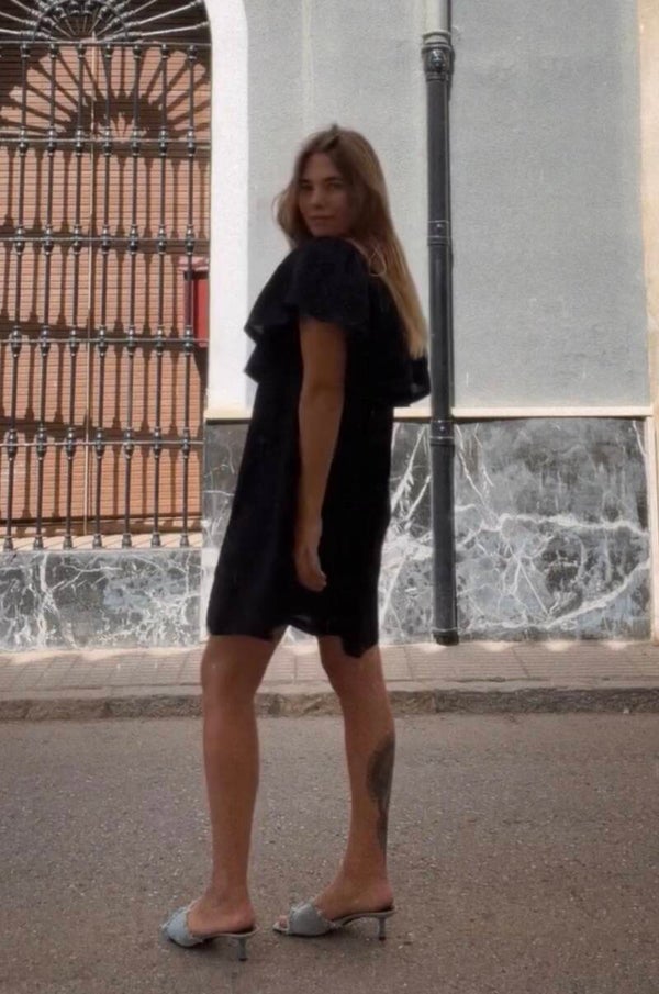 Carmen Dress black linen