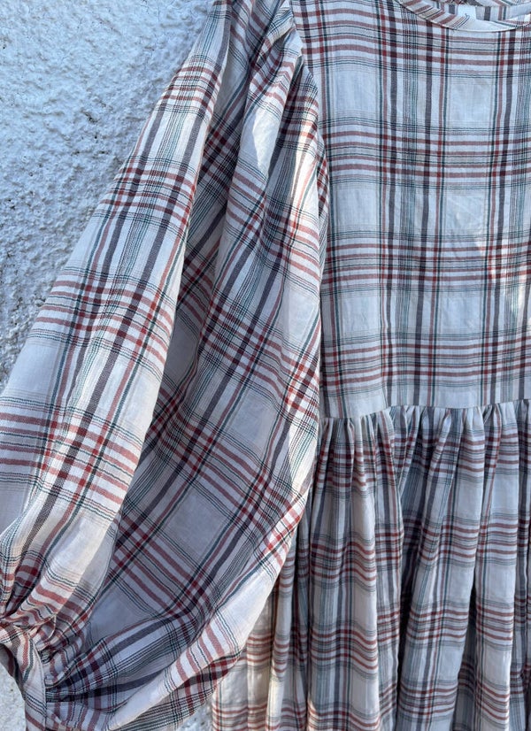 Checked cotton dress