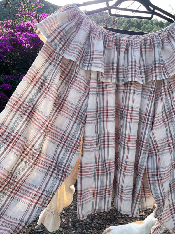 Carmen Blouse checked cotton