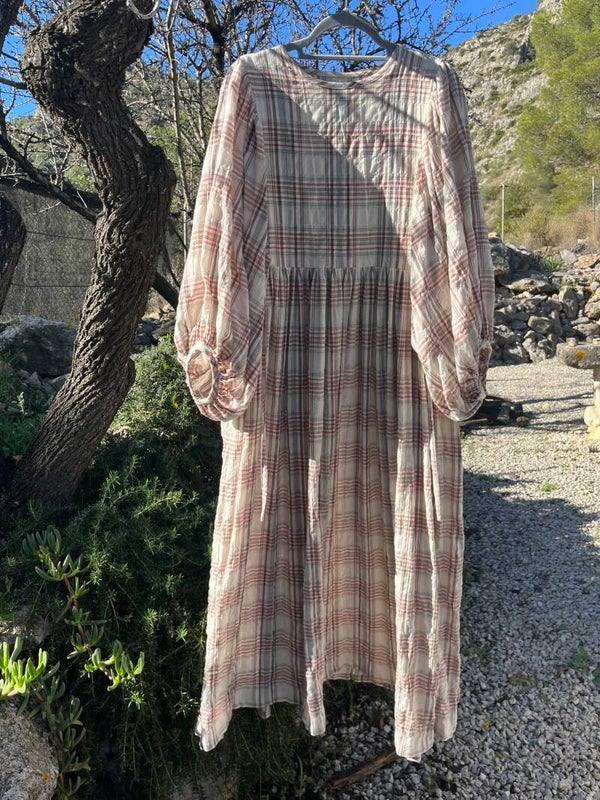 Checked cotton dress