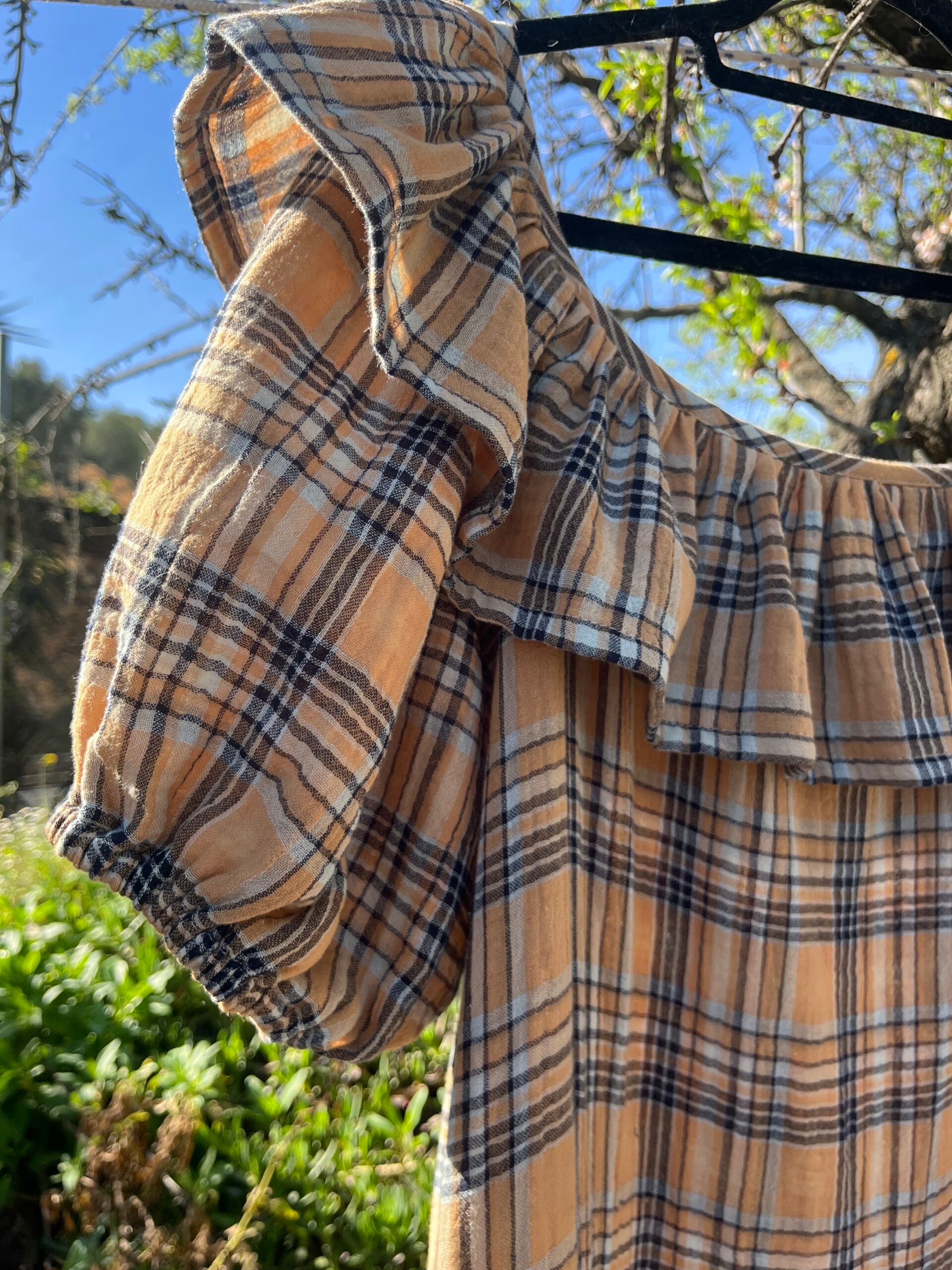 Checked Ruffle Dress