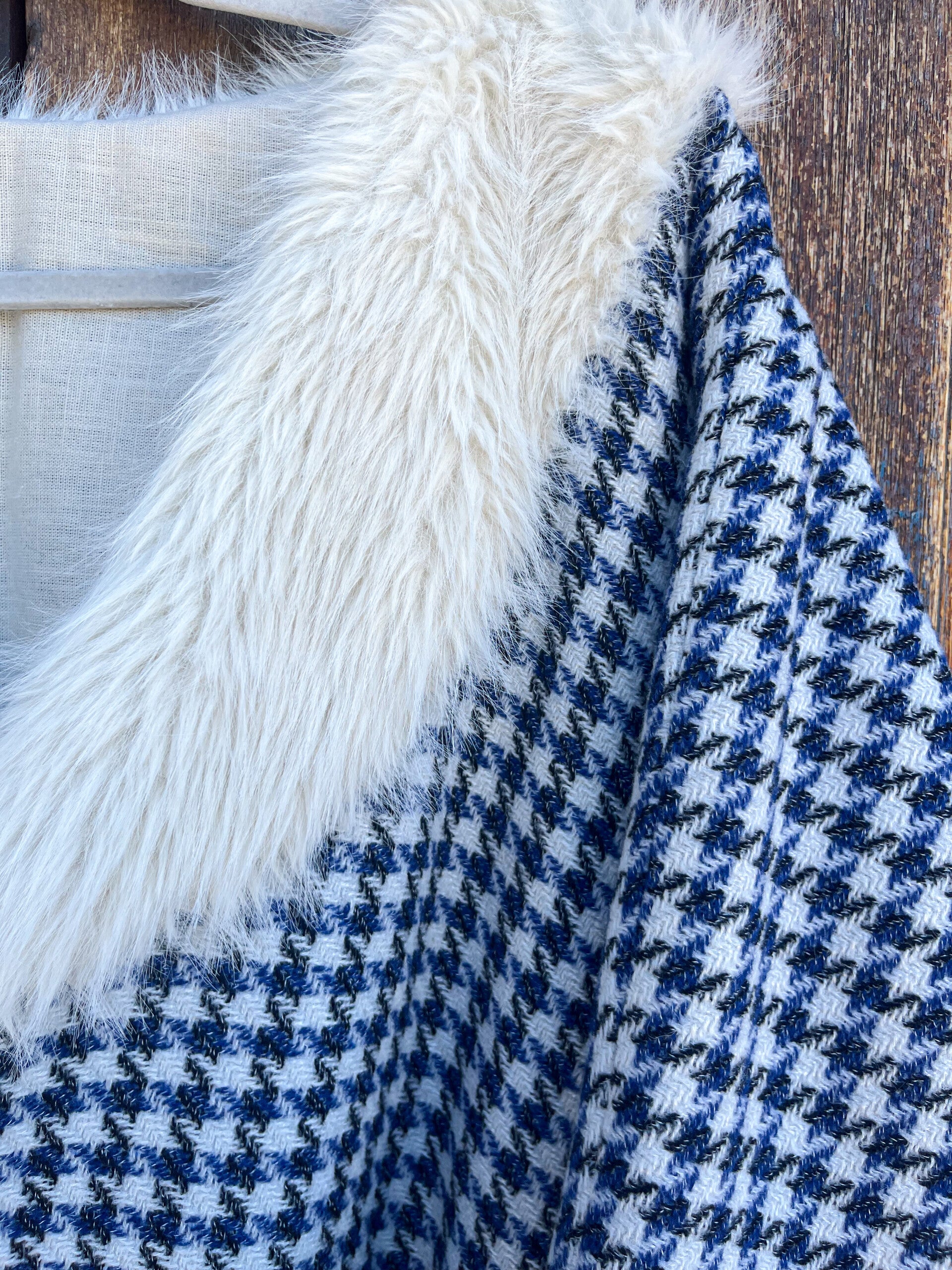 Ayla Jacket blue/white houndstooth