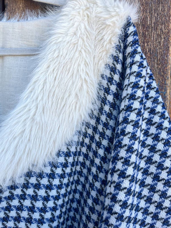 Ayla Jacket blue/white houndstooth