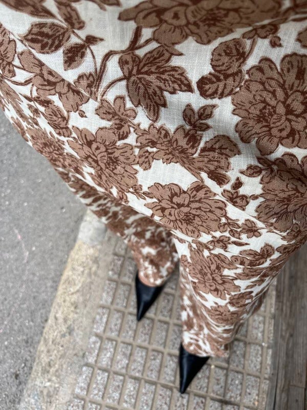 Wrap skirt/pants floral linen