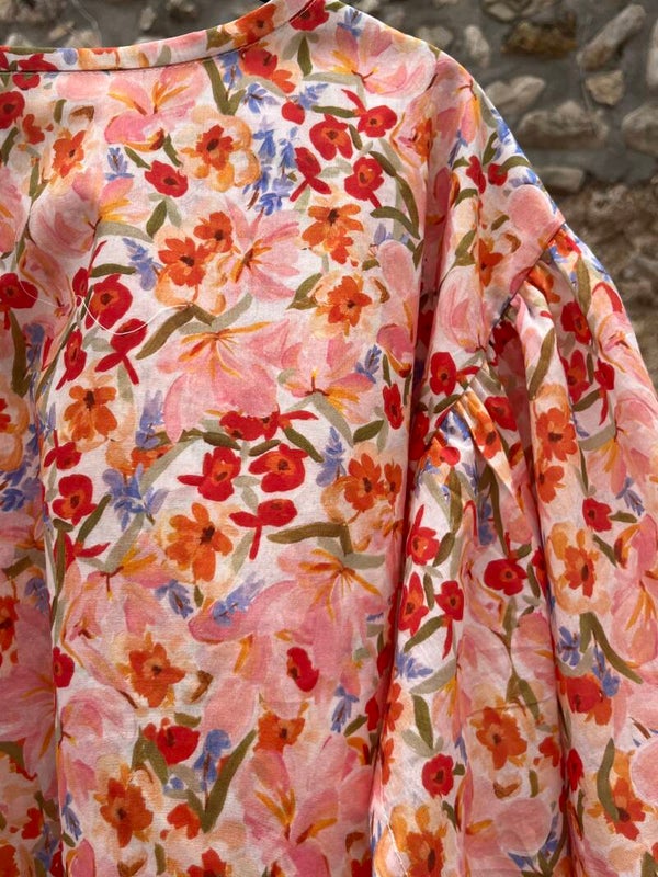 Floral asymmetrical wrap dress