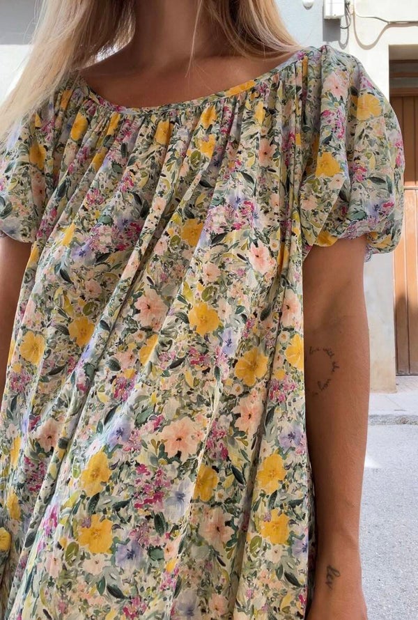 Sweetheart Dress floral cotton