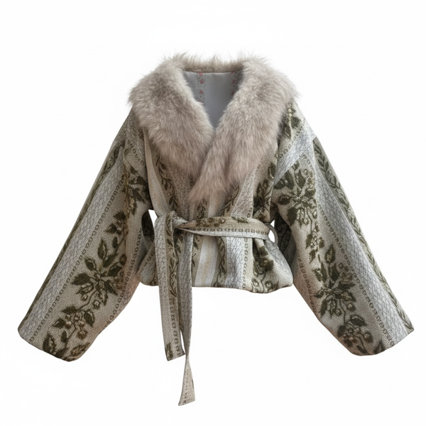 AYLA COAT | Vintage embroidery gold