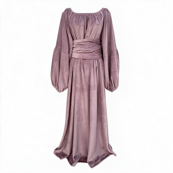Poppy Dress mauve velvet