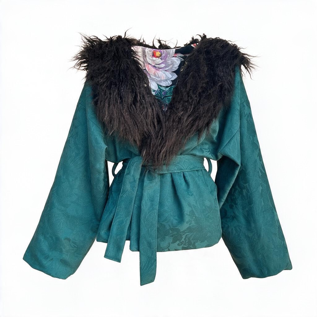AYLA COAT | Emerald woven cotton