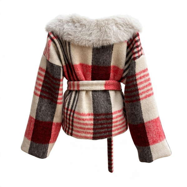 AYLA COAT | Checked wool