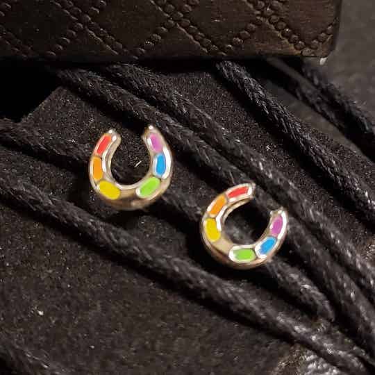 Oorbellen voor kinderen echt zilver Hoefijzer