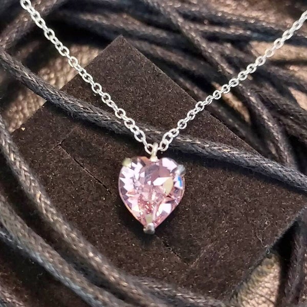 Ketting met hanger  Hart "Light Amethist"