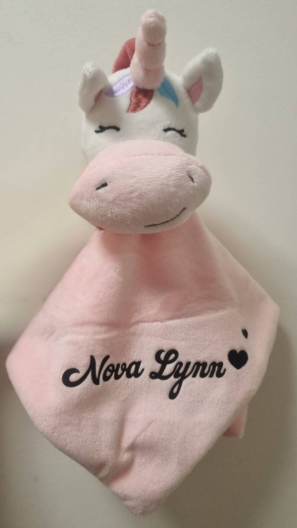 Knuffeldoekje "Roze eenhoorn"