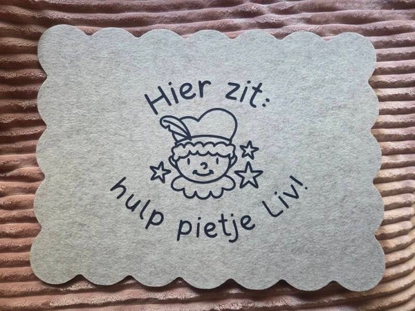 Placemat "hulp pietje"