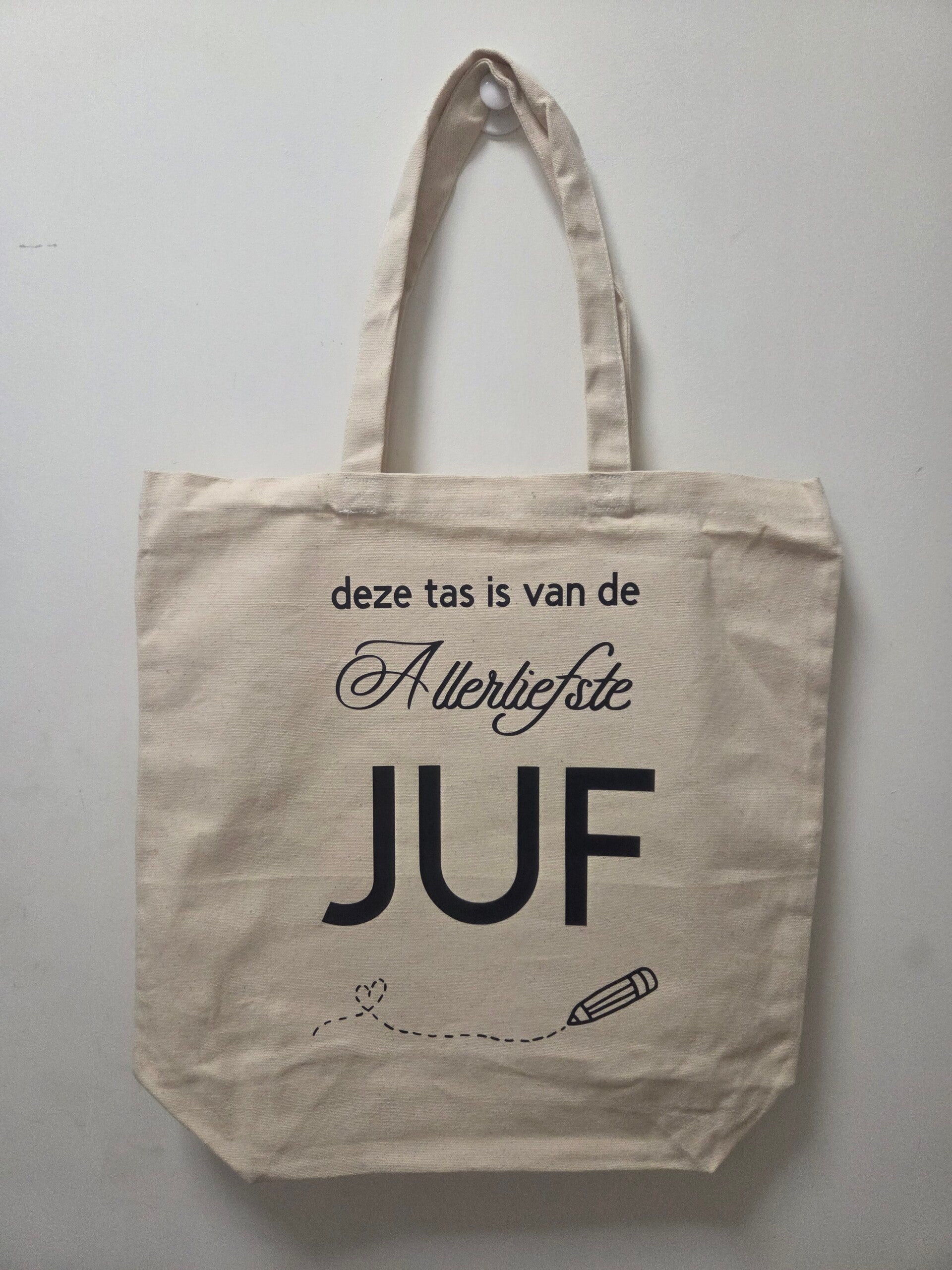Canvas tas "Allerliefste juf"