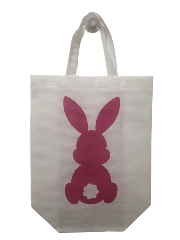 Paas tas "Donker Roze" groot met naam🐰