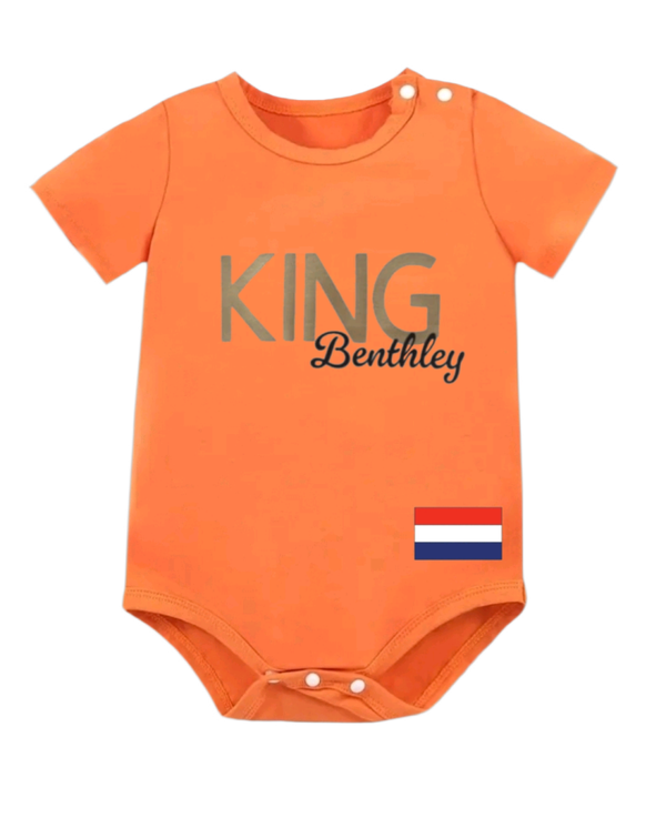 Koningsdag Romper "King Naam"