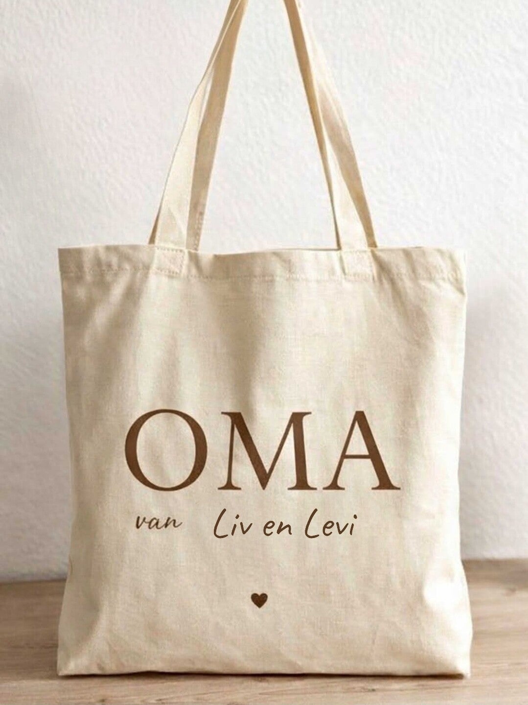 Linnen tas "OMA van ....."