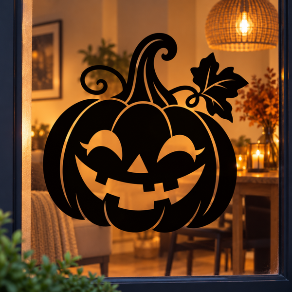 Halloween Raamsticker pompoen