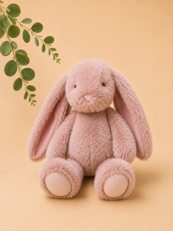Konijn knuffel roze