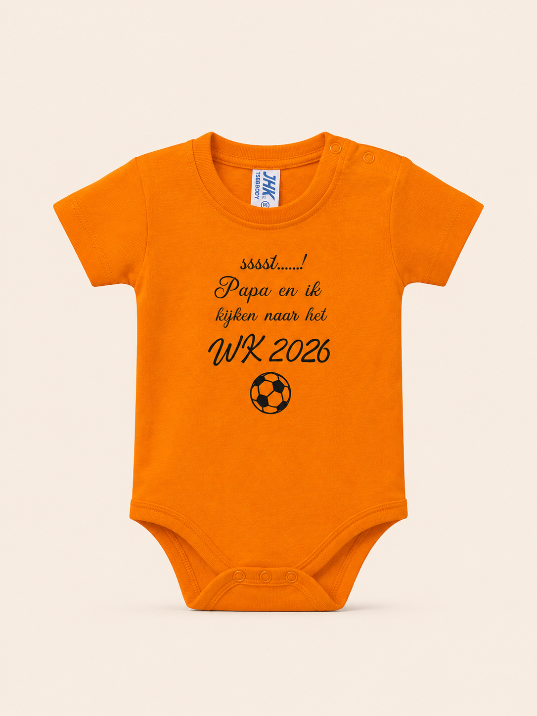 Romper "ssst Papa en ik kijken naar het WK""