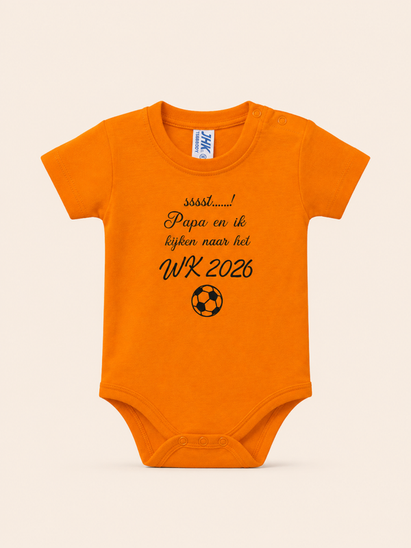 Romper "ssst Papa en ik kijken naar het WK""