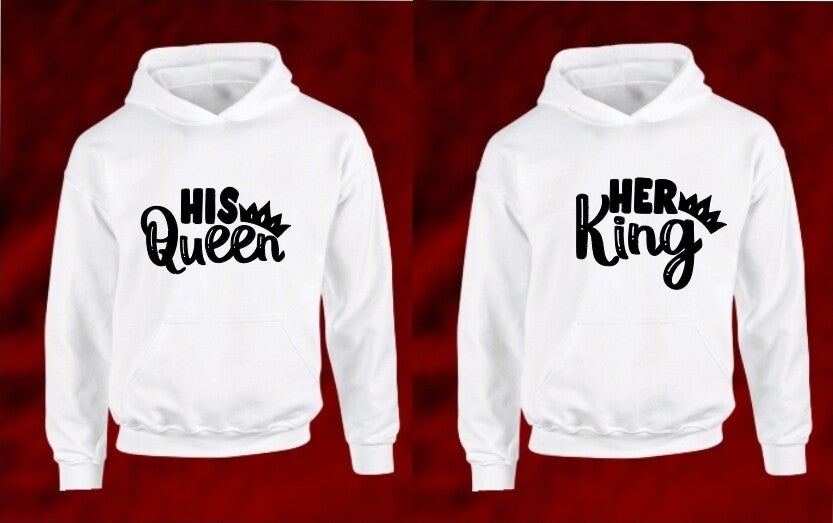 Duo Hoodie he's/her Queen/King❤️