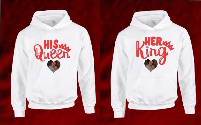 Duo Hoodie he's/her Queen/King + foto❤️