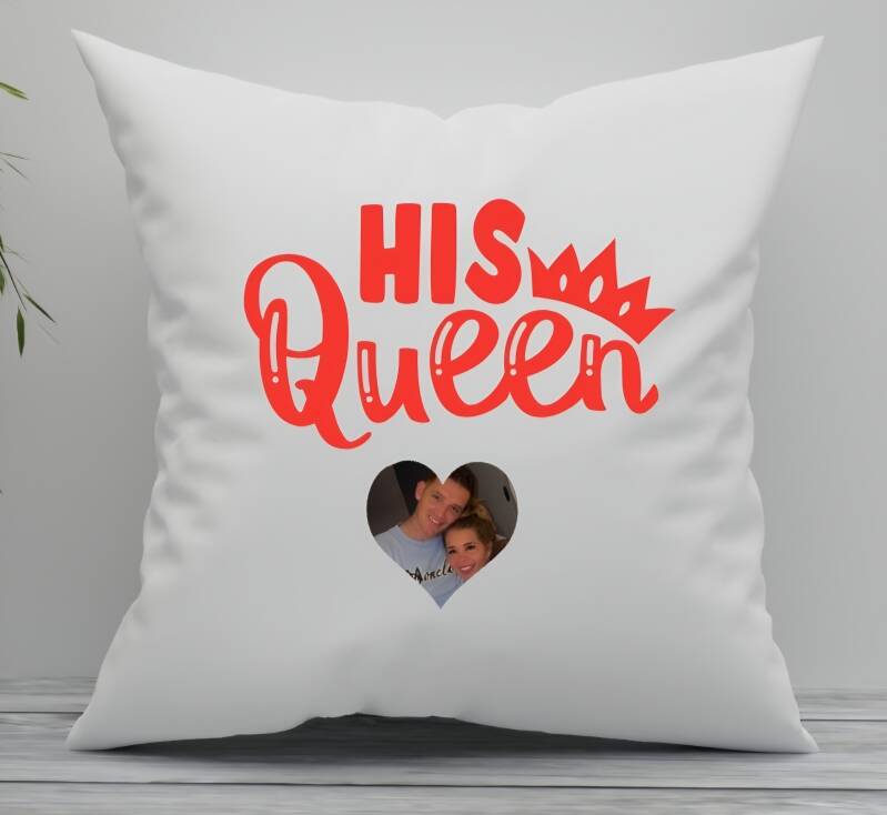 Kussen "His/Her Qeen/King" + foto❤️