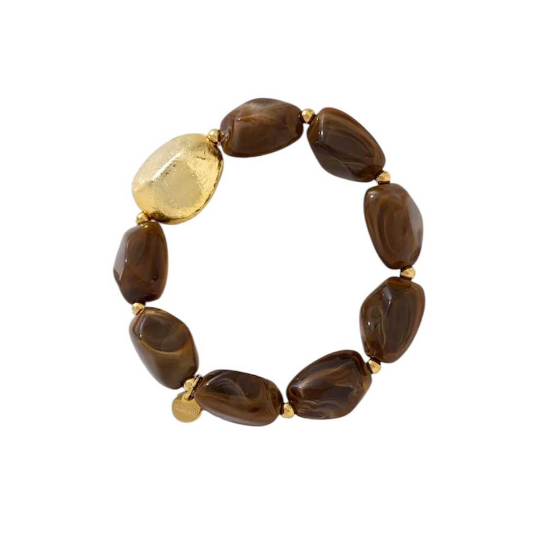STONE BEADS armband - brown