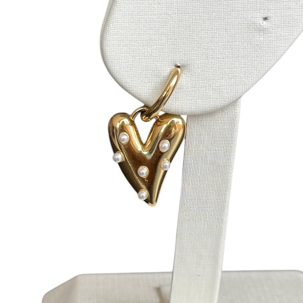 PEARL LOVE oorbel -gold