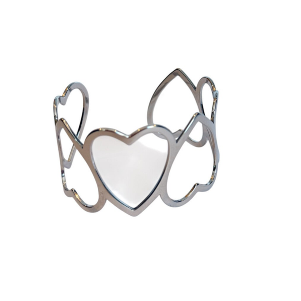 HEART BANGLE armband silver